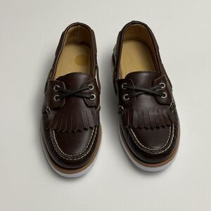 Sperry Top Sider x Brooks Brothers 2-eye Kiltie Leather Dress Shoes Men's Boys 5